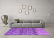 Machine Washable Abstract Purple Modern Area Rugs in a Living Room, wshabs4762pur