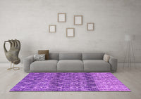 Machine Washable Abstract Purple Modern Rug, wshabs4762pur