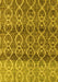 Machine Washable Abstract Yellow Modern Rug, wshabs4762yw