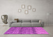 Machine Washable Abstract Pink Modern Rug in a Living Room, wshabs4762pnk