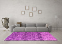 Machine Washable Abstract Pink Modern Rug, wshabs4762pnk