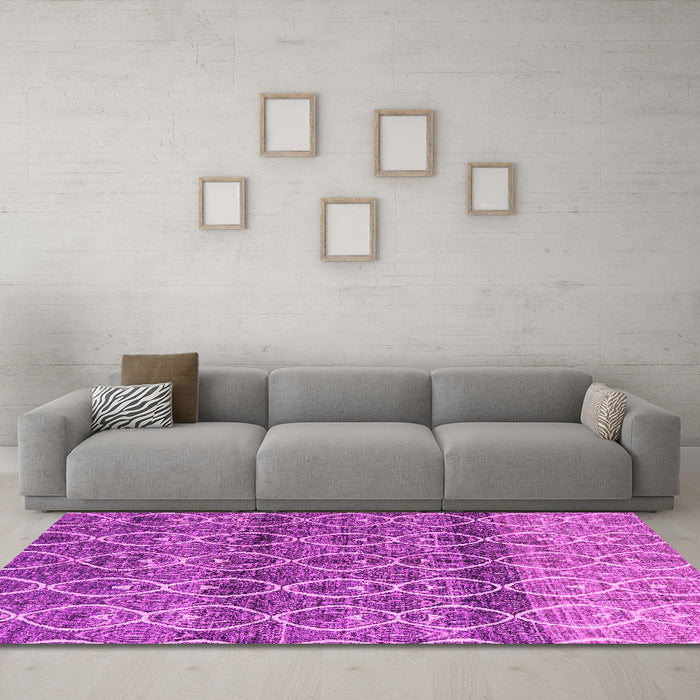 Machine Washable Abstract Pink Modern Rug in a Living Room, wshabs4762pnk