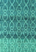 Machine Washable Abstract Turquoise Modern Area Rugs, wshabs4762turq