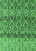 Machine Washable Abstract Emerald Green Modern Area Rugs, wshabs4762emgrn