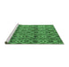 Sideview of Machine Washable Abstract Emerald Green Modern Area Rugs, wshabs4762emgrn