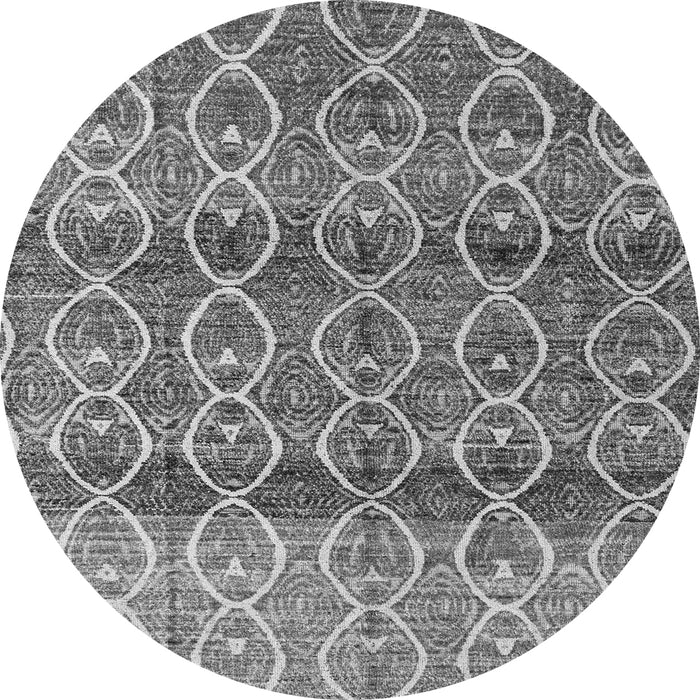 Round Abstract Gray Modern Rug, abs4762gry