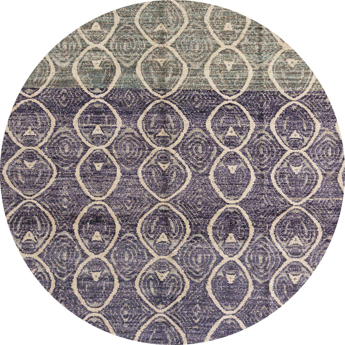 Round Abstract Sage Green Modern Rug, abs4762