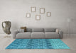 Machine Washable Abstract Light Blue Modern Rug in a Living Room, wshabs4762lblu