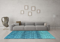 Machine Washable Abstract Light Blue Modern Rug, wshabs4762lblu