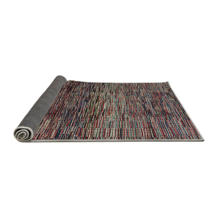 Sideview of Abstract Rose Purple Modern Rug, abs4763