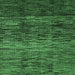 Square Machine Washable Abstract Emerald Green Modern Area Rugs, wshabs4763emgrn