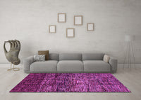 Machine Washable Abstract Pink Modern Rug, wshabs4763pnk