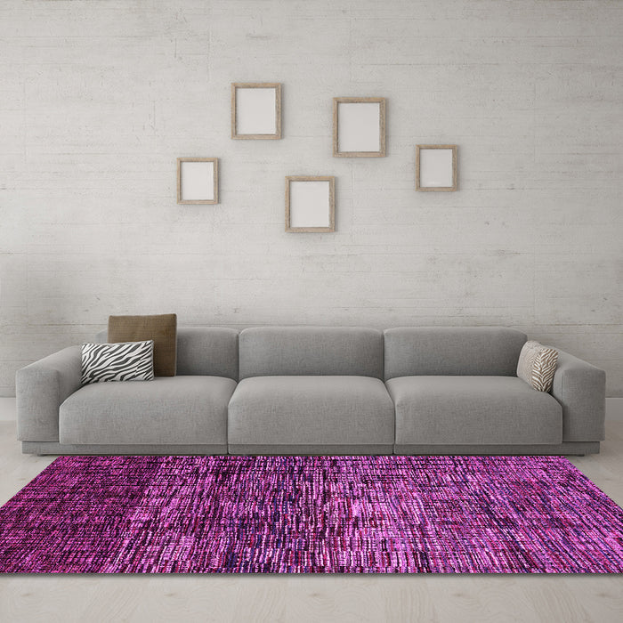Machine Washable Abstract Pink Modern Rug in a Living Room, wshabs4763pnk