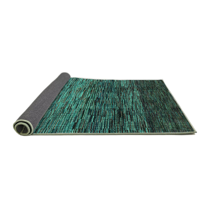 Sideview of Abstract Turquoise Modern Rug, abs4763turq