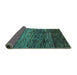 Sideview of Abstract Turquoise Modern Rug, abs4763turq