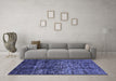 Machine Washable Abstract Blue Modern Rug in a Living Room, wshabs4763blu