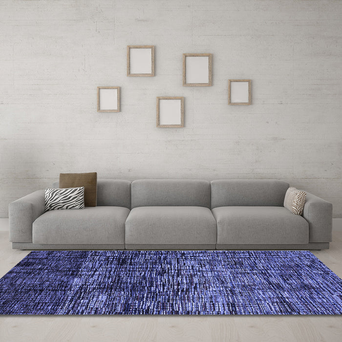 Machine Washable Abstract Blue Modern Rug in a Living Room, wshabs4763blu