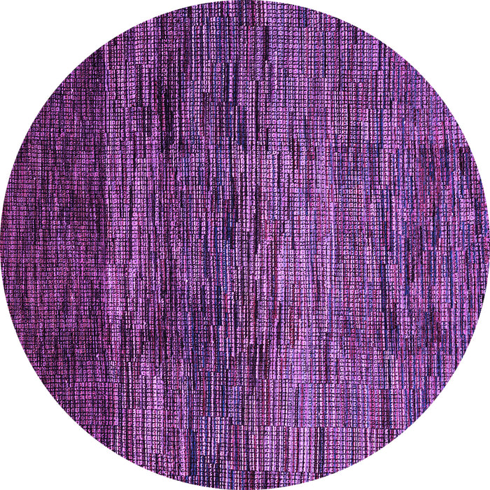 Round Machine Washable Abstract Purple Modern Area Rugs, wshabs4763pur
