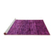 Sideview of Machine Washable Abstract Pink Modern Rug, wshabs4763pnk