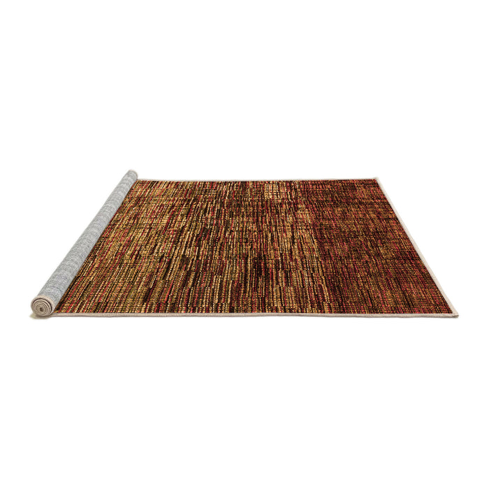 Sideview of Machine Washable Abstract Orange Modern Area Rugs, wshabs4763org
