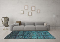 Machine Washable Abstract Light Blue Modern Rug, wshabs4763lblu