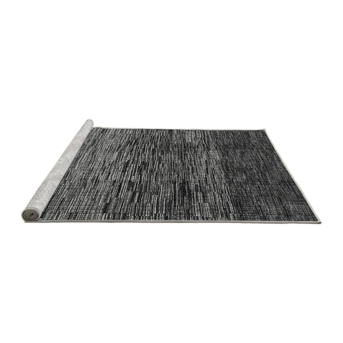 Sideview of Machine Washable Abstract Gray Modern Rug, wshabs4763gry