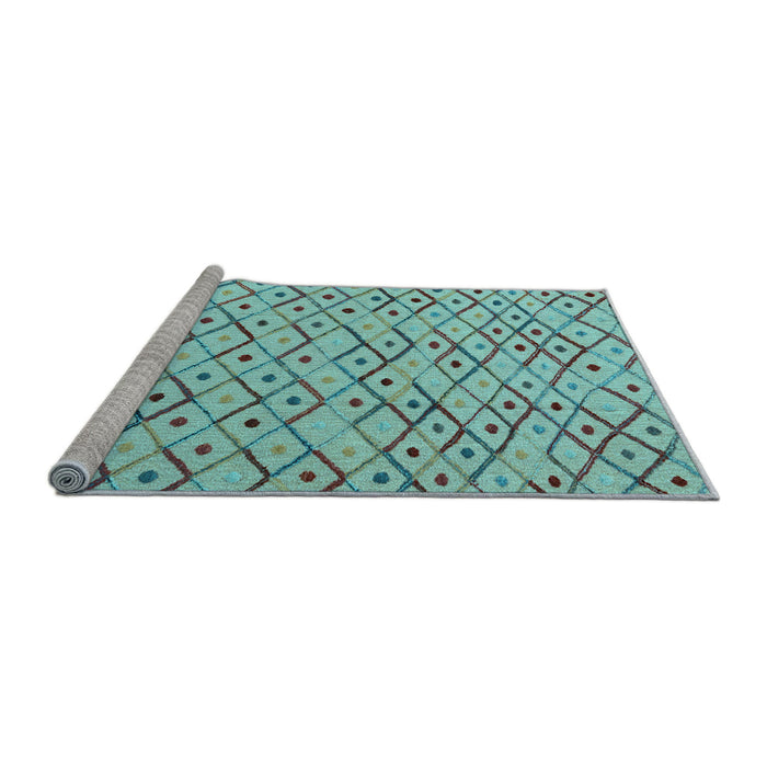 Sideview of Machine Washable Abstract Light Blue Modern Rug, wshabs4764lblu