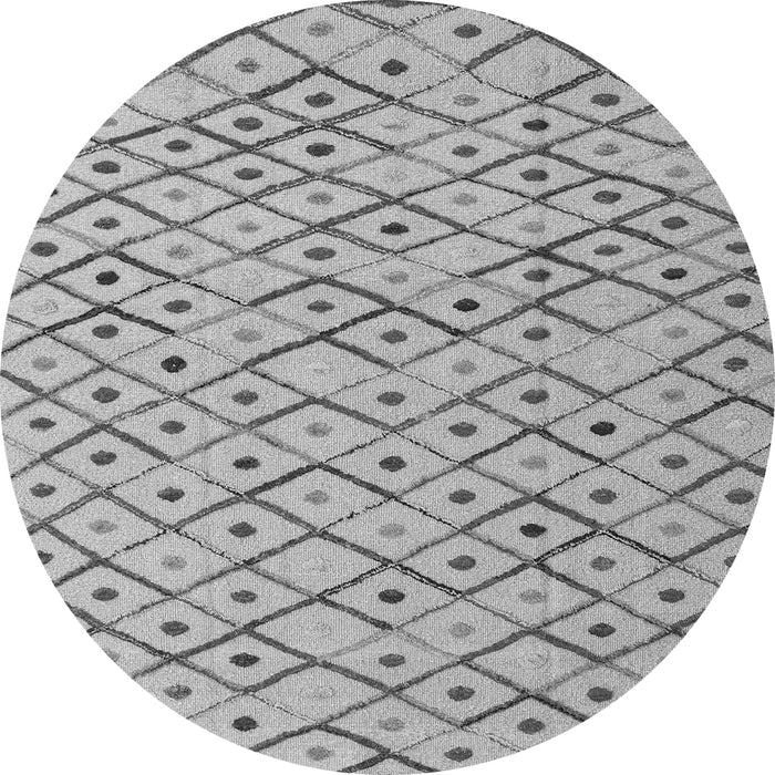 Round Machine Washable Abstract Gray Modern Rug, wshabs4764gry