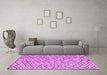 Machine Washable Abstract Purple Modern Area Rugs in a Living Room, wshabs4764pur