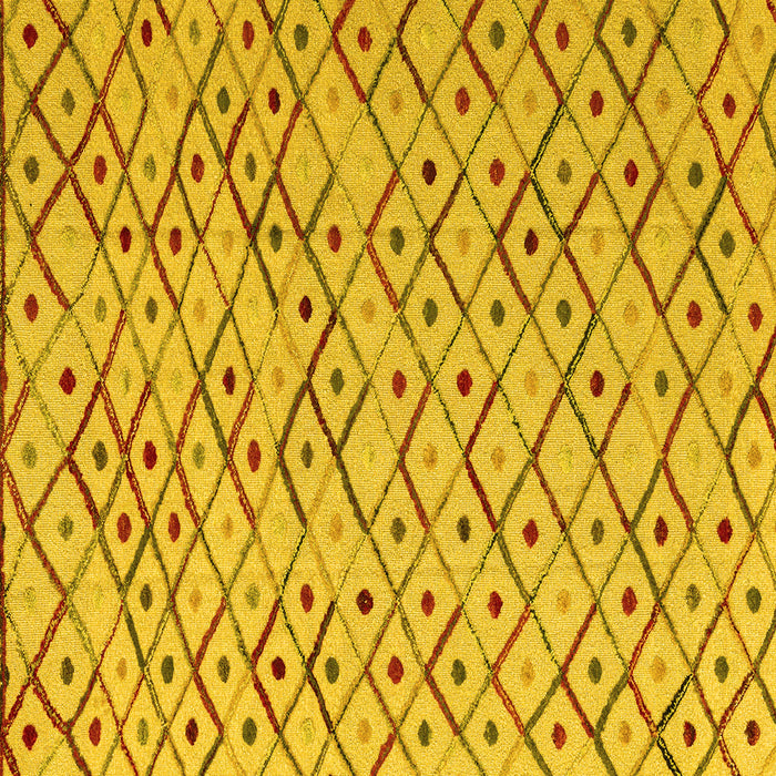 Square Abstract Yellow Modern Rug, abs4764yw