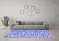 Machine Washable Abstract Blue Modern Rug, wshabs4764blu