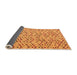 Sideview of Abstract Orange Modern Rug, abs4764org