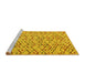 Sideview of Machine Washable Abstract Yellow Modern Rug, wshabs4764yw