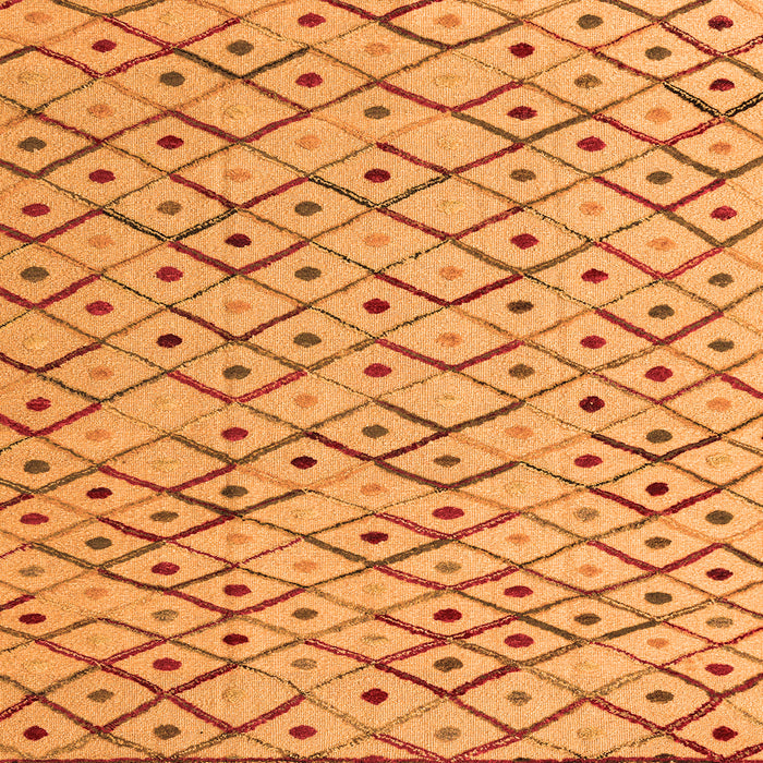 Square Abstract Orange Modern Rug, abs4764org