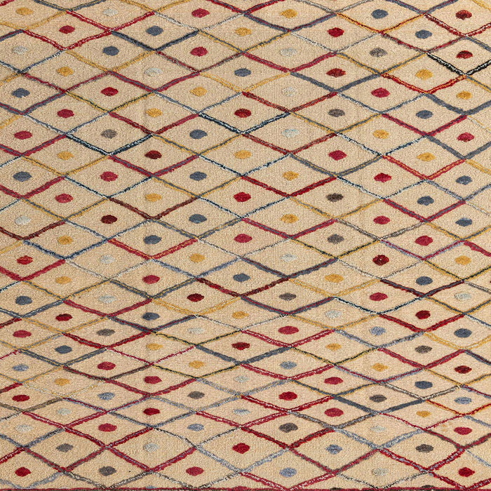 Square Abstract Gold Brown Modern Rug, abs4764