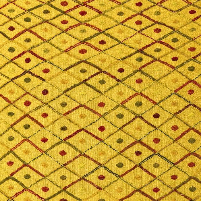 Machine Washable Abstract Yellow Modern Rug, wshabs4764yw