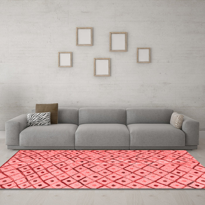 Modern Red Washable Rugs