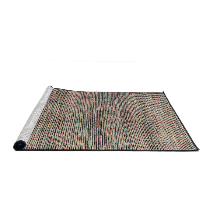 Sideview of Machine Washable Abstract Coffee Brown Rug, wshabs4765