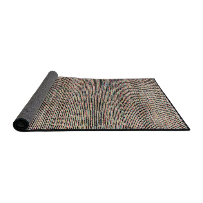 Sideview of Abstract Coffee Brown Modern Rug, abs4765