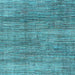 Square Machine Washable Abstract Light Blue Modern Rug, wshabs4765lblu