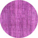 Round Machine Washable Abstract Pink Modern Rug, wshabs4765pnk