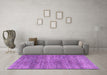 Machine Washable Abstract Purple Modern Area Rugs in a Living Room, wshabs4765pur