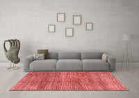 Machine Washable Abstract Red Modern Rug, wshabs4765red