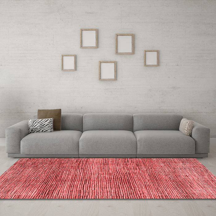 Modern Red Washable Rugs