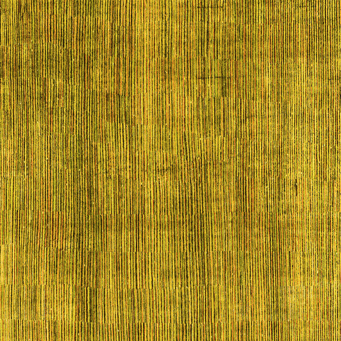 Square Abstract Yellow Modern Rug, abs4765yw