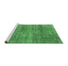 Sideview of Machine Washable Abstract Emerald Green Modern Area Rugs, wshabs4765emgrn