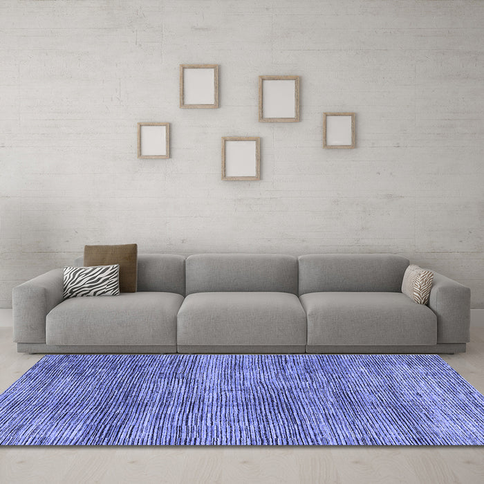 Machine Washable Abstract Blue Modern Rug in a Living Room, wshabs4765blu