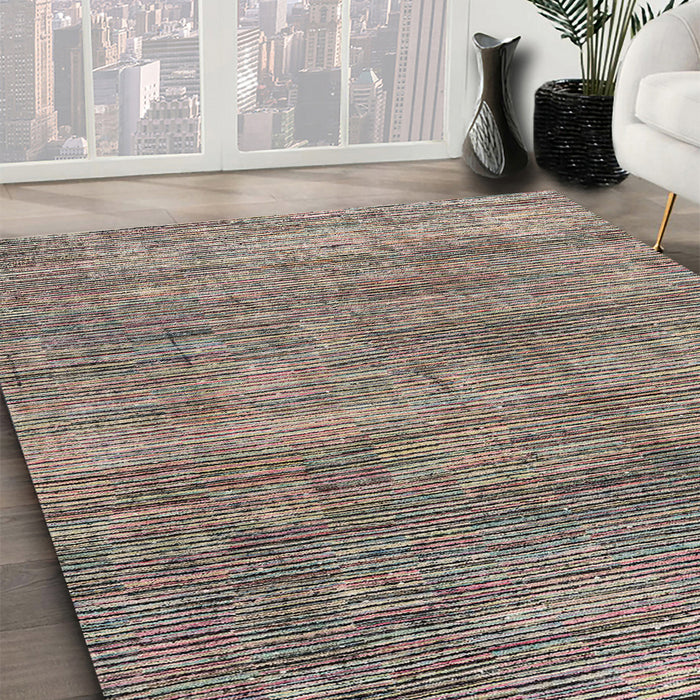 Machine Washable Abstract Coffee Brown Rug in a Family Room, wshabs4765