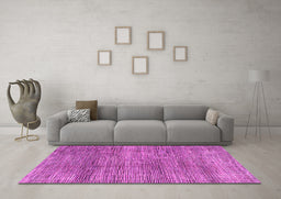 Machine Washable Abstract Pink Modern Rug in a Living Room, wshabs4765pnk