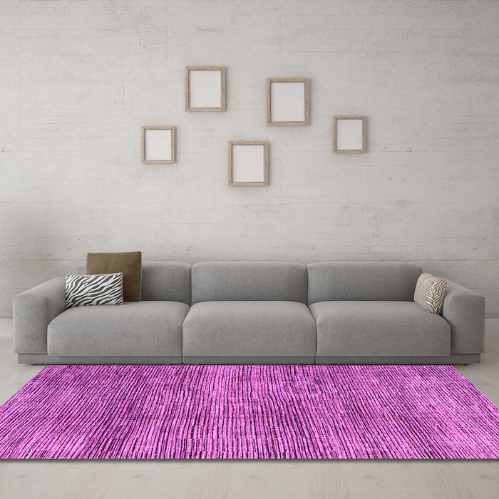 Machine Washable Abstract Pink Modern Rug in a Living Room, wshabs4765pnk